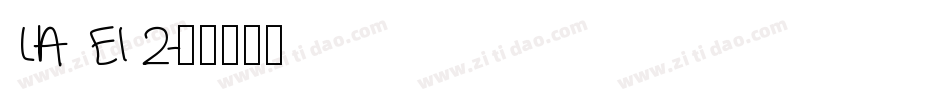 LA El 2字体转换